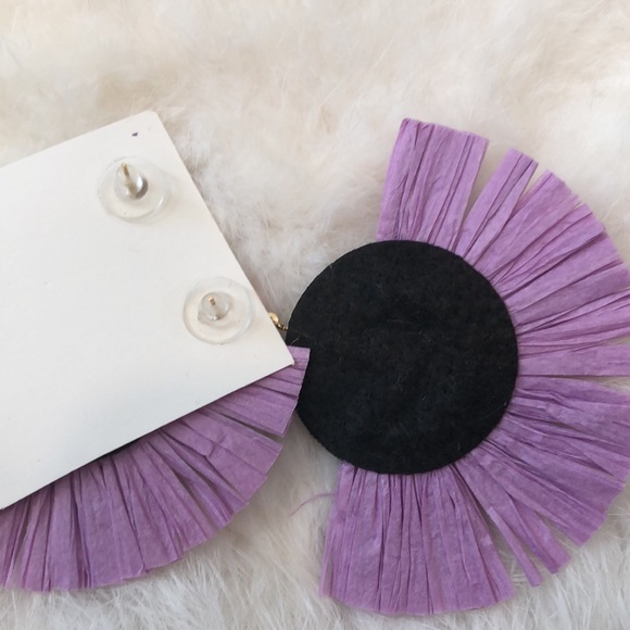 Large Multicolor Rhinestone Fringe Tassel Earrings - Picture 3 of 6